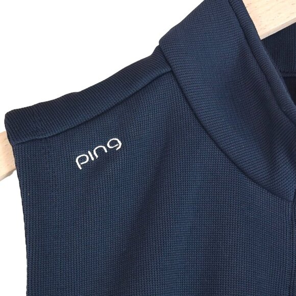 Ping Golf Tennis Vest Women's 6 Navy Blue Performance EUC Preppy Country Club - Picture 3 of 8